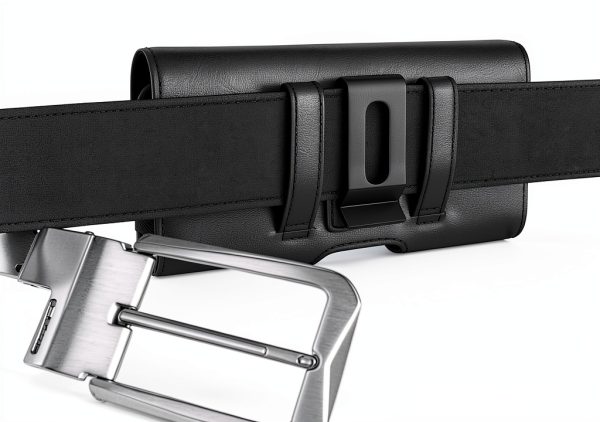 DeBin Black Leather Cell Phone Holster-5