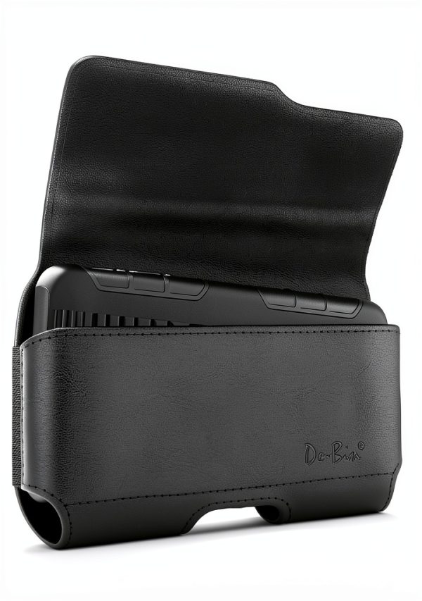 DeBin Cell Phone Holster Nylon Magnetic Black-4