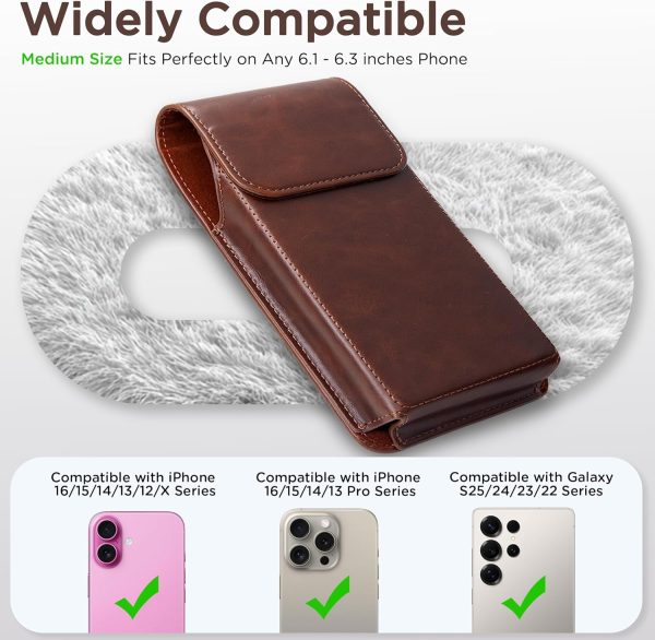 INGIDO Leather Phone Pouch with Belt Clip-1