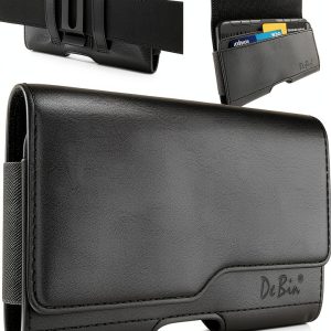 DeBin Black Leather Cell Phone Holster-0