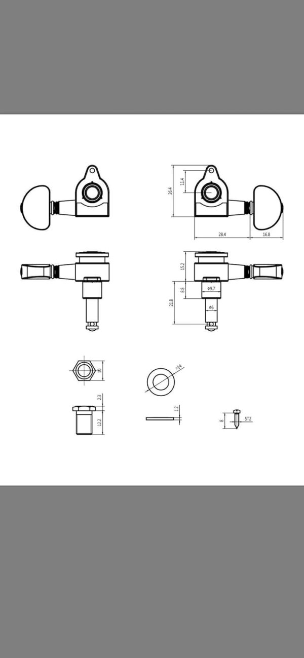 Electric Guitar Tuning Keys by LP SG ST-4