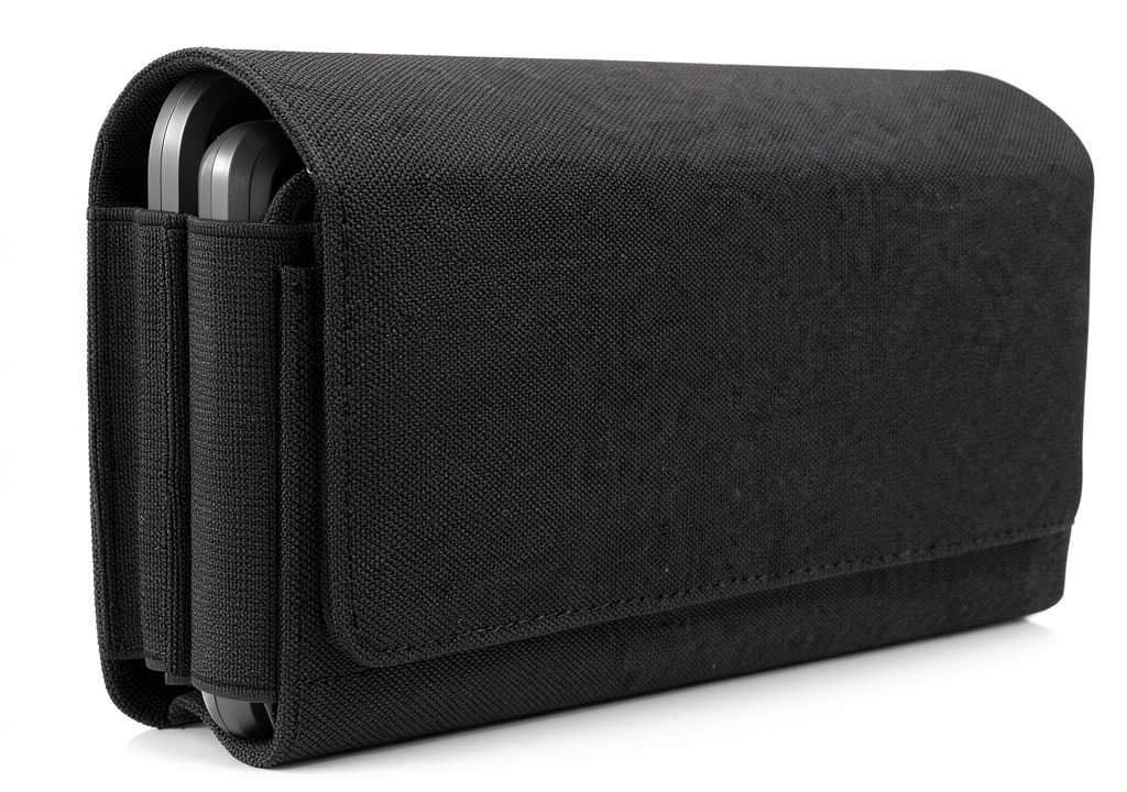 Dual phone belt holster case with magnetic closure