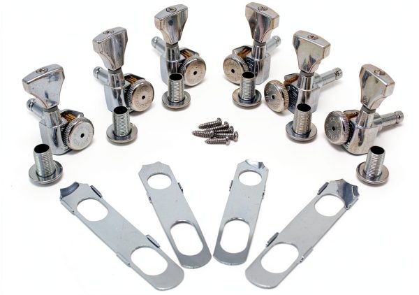 Hipshot Chrome Electric Guitar Tuning Pegs Musical-4