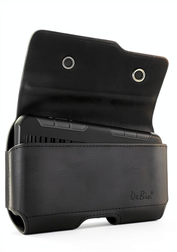DeBin Nylon Phone Holster Magnetic Black for iPhone-1