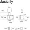 Musiclily Guitar Tuning Keys Zinc Alloy 18:1 Gear-1