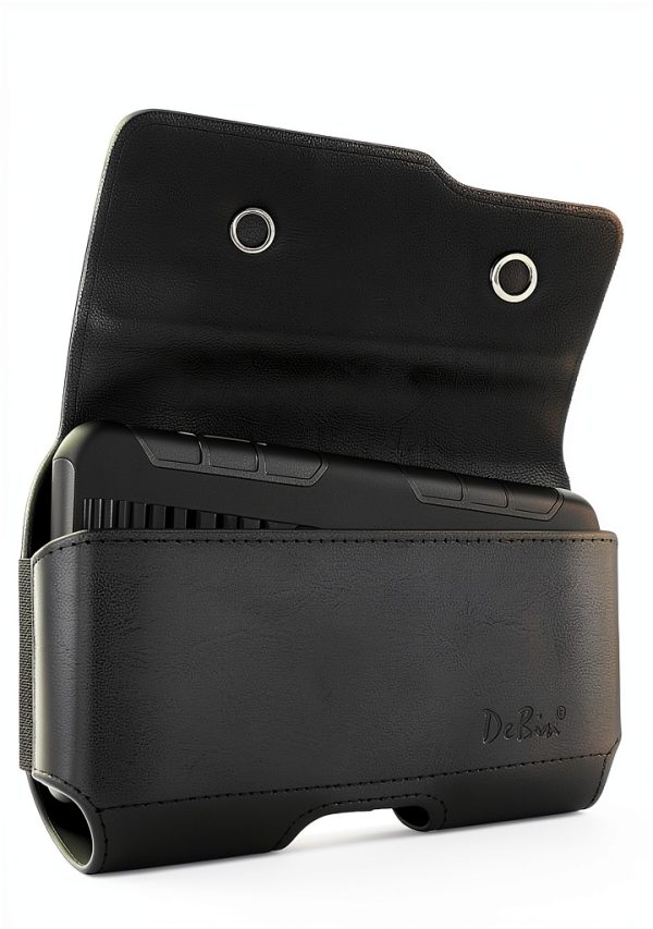 DeBin Cell Phone Holster Nylon Magnetic Black-1