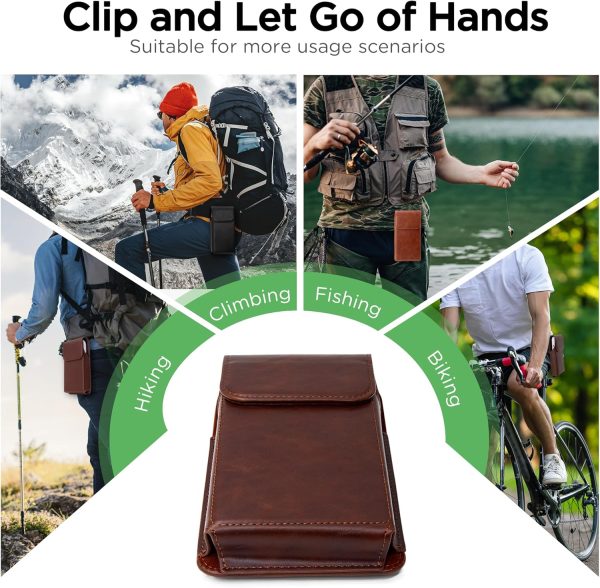 INGIDO Leather Phone Pouch with Belt Clip-6