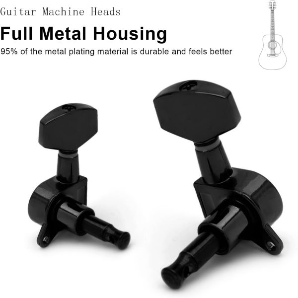 Guitar Tuners Pegs Metal Alloy Black Electric Guitars-2