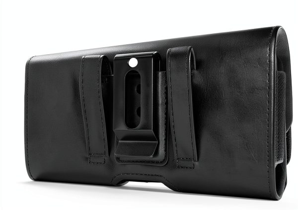 DeBin Black Leather Cell Phone Holster-3