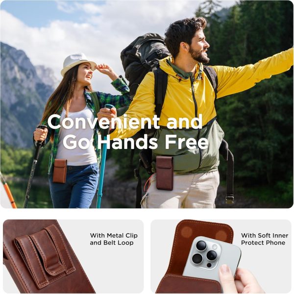 INGIDO Leather Phone Pouch with Belt Clip-4