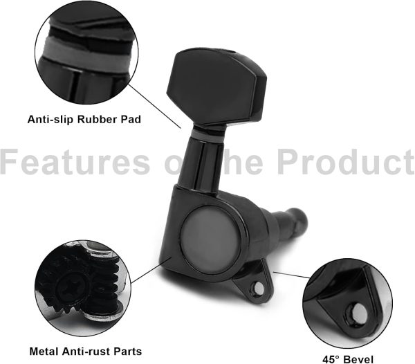 Guitar Tuners Pegs Metal Alloy Black Electric Guitars-1