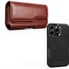 Cell Phone Holster DeBin Leather Magnetic Design-3