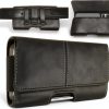 Wireless City Black Leather Phone Holster for iPhone-0