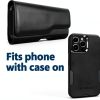 DeBin Black Leather Cell Phone Holster-2