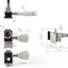 Guyker Guitar Tuning Machines Chrome 1:15 Ratio-5