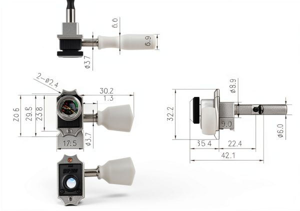 Guyker Guitar Tuning Machines Chrome 1:15 Ratio-5