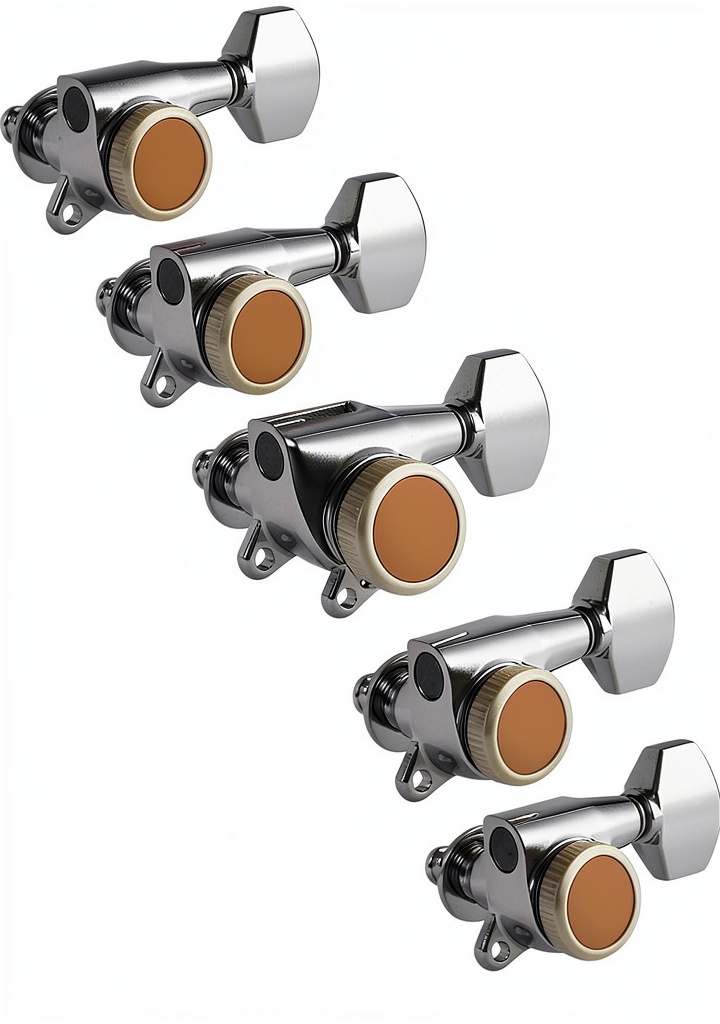 Gotoh Chrome Electric Guitar Tuning Keys on a guitar
