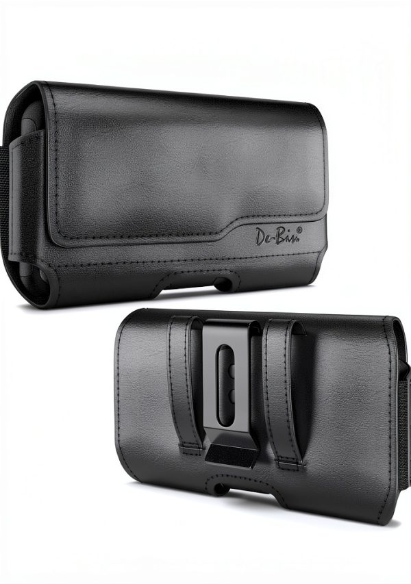 DeBin Cell Phone Holster Nylon Magnetic Black-0