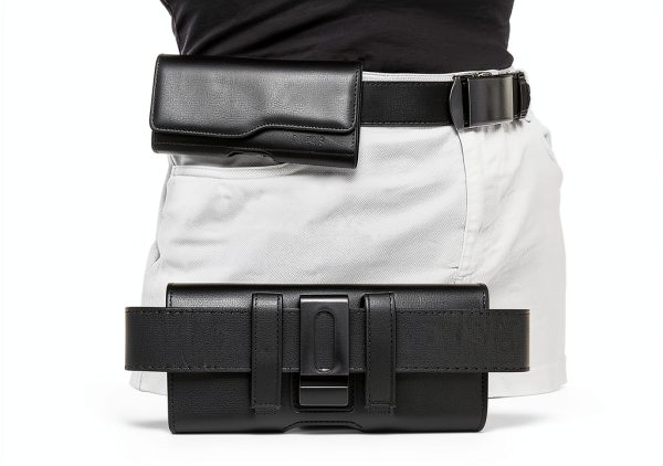 DeBin Black Leather Cell Phone Holster-4