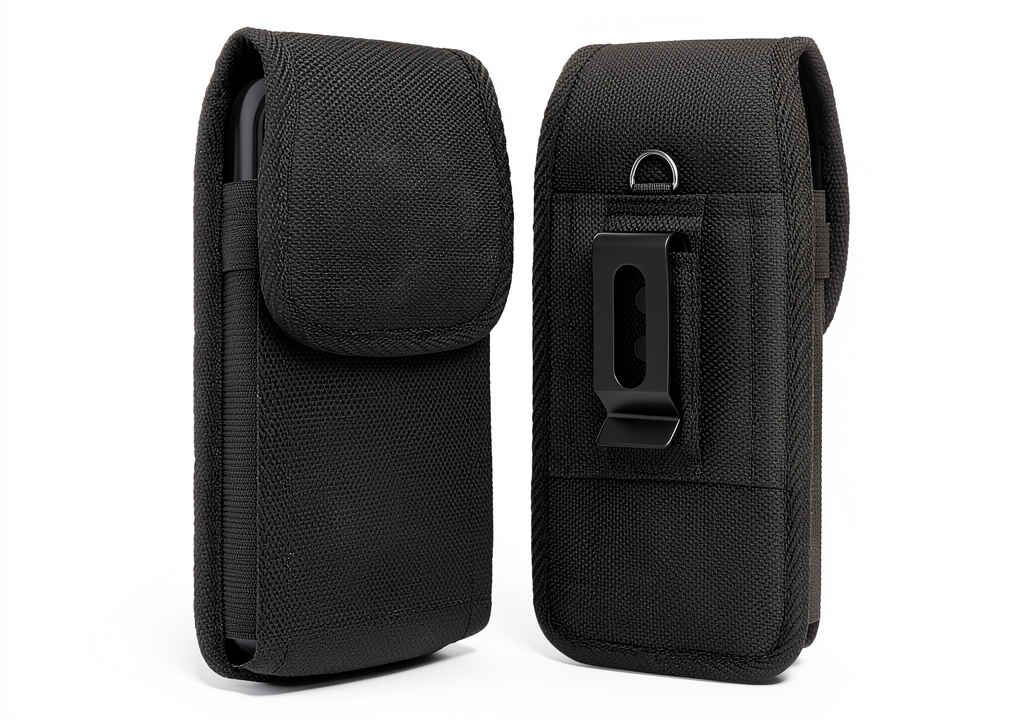 Heavy duty cell phone holster case with belt clip and belt loop
