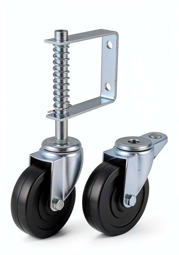 Gate Caster 4" Gate Wheel CF CASTER – Spring Loaded, 250lb Capacity-0