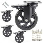5 Inch Caster Wheels YeMI Heavy Duty Swivel Casters with Dual Brake-0
