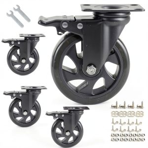 5 Inch Caster Wheels YeMI Heavy Duty Swivel Casters with Dual Brake-0