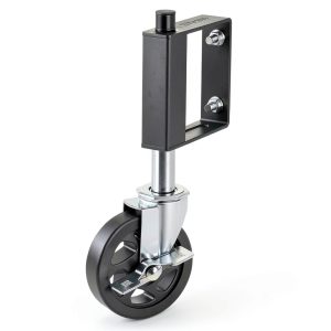 HOLKIE Gate Caster 220lb Capacity Swivel Spring Loaded Wheel Black-0
