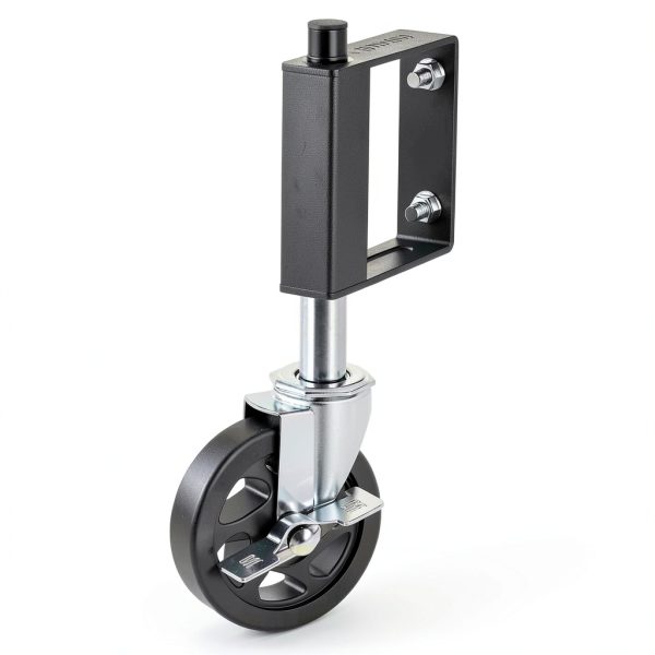 HOLKIE Gate Caster 220lb Capacity Swivel Spring Loaded Wheel Black-0