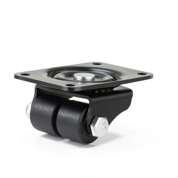 Finnhomy 1 Inch Caster Wheels Set of 4 Profile Swivel Casters Black-2