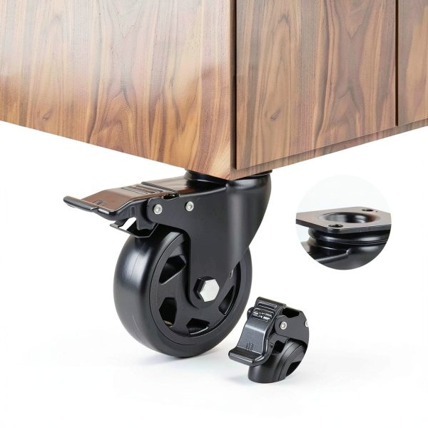5 Inch Caster Wheels YeMI Heavy Duty Swivel Casters with Dual Brake-6
