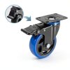 4 Inch Caster Wheels Set of 4 Heavy Duty Plate Casters with Brake-1