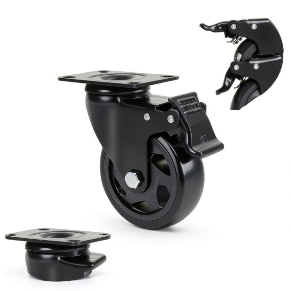 5 Inch Caster Wheels YeMI Heavy Duty Swivel Casters with Dual Brake-5