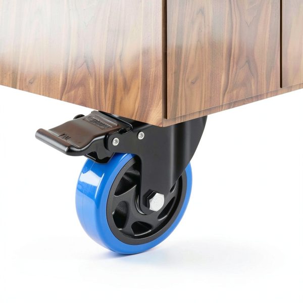 4 Inch Caster Wheels Set of 4 Heavy Duty Plate Casters with Brake-4