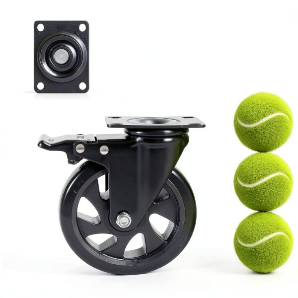 5 Inch Caster Wheels YeMI Heavy Duty Swivel Casters with Dual Brake-1