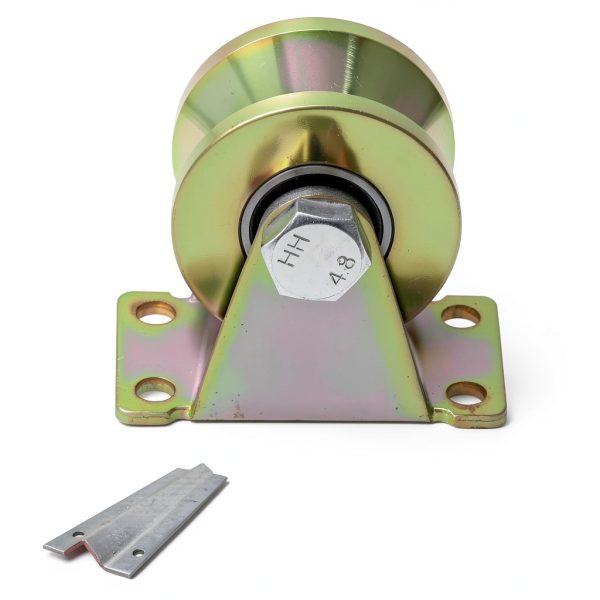 Skelang 2" V-Groove Wheel, Sliding Gate Casters, Heavy Duty Rigid Roller for Inverted V-Track, Rolling Gate, Industrial Machines Rail, Total Load Capacity 2500 Lbs, Pack of 4-4